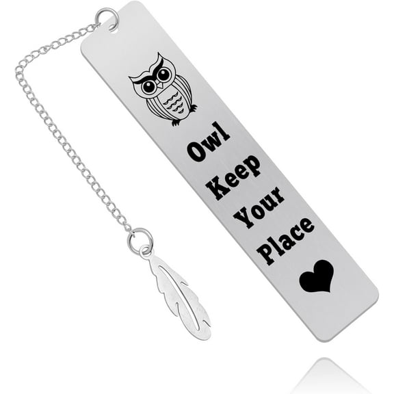 Thank You Gift Bookmark Inspirational Gift for Reading Book Lover Bookworm Readers Bookish Owl Bookmark for Adults Friends Coworker Son Daughter Graduation Christmas Birthday Gift for Women Men Teens