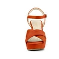 thumbnail image 5 of BLISSFUL STEP Valentine's Women's Fashion Platform Strap Slingback Chunky Heel Open Toe Sandals Orange 7.5, 5 of 7