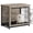 Greige 27.2"L x 20.1"W x 23.6"H, variant on 27.2" Dog Crate Furniture, Indoor Dog Cage Side End Table, M Pet Wood Kennel for Medium and Small Dogs up to 30 lb with Multi-Purpose Removable Tray, Double-Door Pet House, Greige