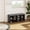 Black, variant on Mvvte Shoe Bench with Removable Fabric Pad, Storage Bench with Padded Seat, Entryway Bench with 10 Cubbies, for Bedroom, Mudroom, Hallway & Closet (Black, 41"D x 11.2"W x 16.75"H)