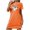 Orange, variant on Sakmal Comfy Moomoos for Women Sleep Plus Size Gray Lightweight Halloween Moomoo Dress Short Sleeve Ghost Print Crew Neck Short Nightgowns S-2XL
