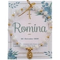 thumbnail image 1 of Pulsera Cristal Blanco Y Dije de Cruz Chapa de Oro Recuerdo Con Tarjeta Personalizada Para Bautizo, Primera Comunión, Confirmación, Boda, xv Años,etc.Paquete 10 Piezas, 1 of 5
