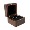 thumbnail image 5 of HeroNeo Multifunctional Small Jewelry Box Square Shape Organizer Mini Wooden Ring Box Soft Interior Holder for Proposal Wedding, 5 of 19