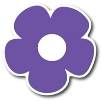 Magnet Me Up Purple Daisy Hippie Flower Magnet Decal, 5 In, Vinyl Automotive Magnet