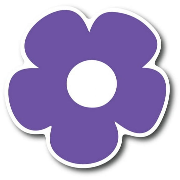 Magnet Me Up Purple Daisy Hippie Flower Magnet Decal, 5 In, Vinyl Automotive Magnet
