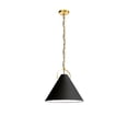 thumbnail image 3 of Dainolite PCN-161P-AGB-797 1 Light Incandescent Pendant, Aged Brass with Black Shade, 3 of 3