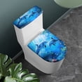 thumbnail image 3 of HELLHERO Dolphin Durable Toilet Lid Seat Cover Stretch Polyester Fabric, Elastic Edge, Soft 17x21 Inches, 3 of 7