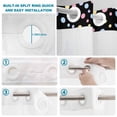 thumbnail image 4 of No Hook Shower Curtain, Colorful Polka Dot Shower Curtains for Bathroom with See Through Top Window, Modern Minimalist Geometric Black Waterproof & Washable Bath Curtain Long 72"x78", 4 of 9