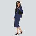 thumbnail image 3 of AURA Women Two Piece Midi Skirt Set Long Sleeve Cardigan Casual Elegant Outfit, 3 of 6