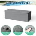 thumbnail image 3 of ELPOSUN Patio Furniture Metal Couch, 3-Seat All-Weather Modern Aluminum Outdoor Sofa Chair w/ 5 Inch Cushions, White and Light Grey (Include Waterproof Sofa Covers), 3 of 6