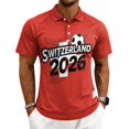 thumbnail image 4 of 2026 Soccer Cup Jersey for Men, Polo Collar Short Sleeve Country Name & Ball Graphic Top - Breathable Fan Shirt for Match Day & Casual Wear Red XXL, 4 of 5