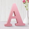 thumbnail image 3 of Aocean Letras de madera rosa de 6.0 in, letras de madera sin terminar para decoración de pared, letras decorativas de pie, tablero de letrero para manualidades, decoración de Navidad, proyectos de fie, 3 of 4