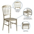 thumbnail image 3 of Flash Furniture Hercules Series Adult Size Resin Stacking Napoleon Chiavari Chair, Gold, 3 of 11