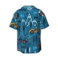 thumbnail image 6 of PAYOHTO Kids Colorful Toy Racing Cars Mens Hawaiian Casual Short-sleeved Shirt Tropical Summer Beach Button Down Shirts, 6 of 7