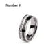 thumbnail image 3 of Sonducket Anillo números romanos joyería moda carbono boda encanto pareja incrustaciones anillos pulidos personalidad Simple oro Ropa, zapatos y accesorios Miscelánea Color Acero 9 #, 3 of 6