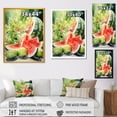 thumbnail image 4 of Designart "Summertime Refreshment with Watermelon Fruit IV" Food & Beverage Canvas Wall Art - Traditional Green Fruits Entryway Wall Art Print, 4 of 6