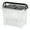 Black/Clear, variant on IRIS USA 19 Qt. WEATHERPRO Plastic Office Storage Portable Letter Size File Box with Organizer-Lid and Seal and Secure Latching Buckles, Clear