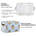 thumbnail image 2 of Yayeee Canvas Storage Basket with Handles for Shelves Fabric Bins Closet Organizer, Blueberry Pancake Pattern, 2 of 8