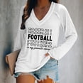 thumbnail image 2 of Chandails à Col Rond Légers Décontractés pour Femmes à Manches Longues, T-Shirt à Enfiler Imprimé Graphique de Football, Hauts Athlétiques pour Femmes, Coupe Ample, Chemises d'Été pour Femmes, Chemise d'Été pour Femmes, Chemise à Rayures pour Femmes, 2 of 4