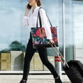 thumbnail image 5 of FORMRS Canvas Laptop Tote Bag for Women with 15.6" Computer Compartments Shoulder Handbag, Serene Floral Pattern, 5 of 7