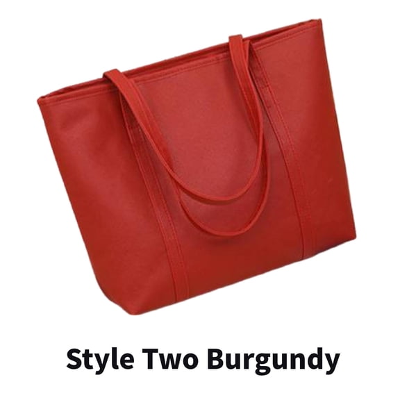 VELIMO 2026 New Laptop Tote Bag for Women Simple Work Tote Large Capacity Laptop Tote Bag Style 2 Burgundy for Work Travel Commuting School Shopping Weekend Outings