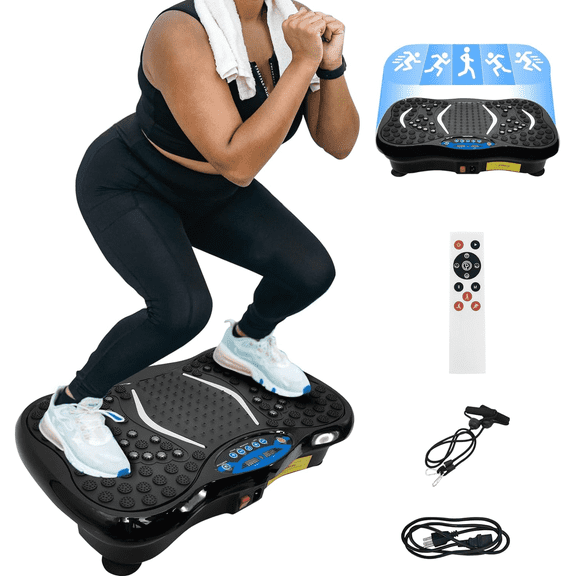 PRIJESSE Vibration Plate Exercise Machine Whole Body Workout Fitness Equipment for Weight Loss