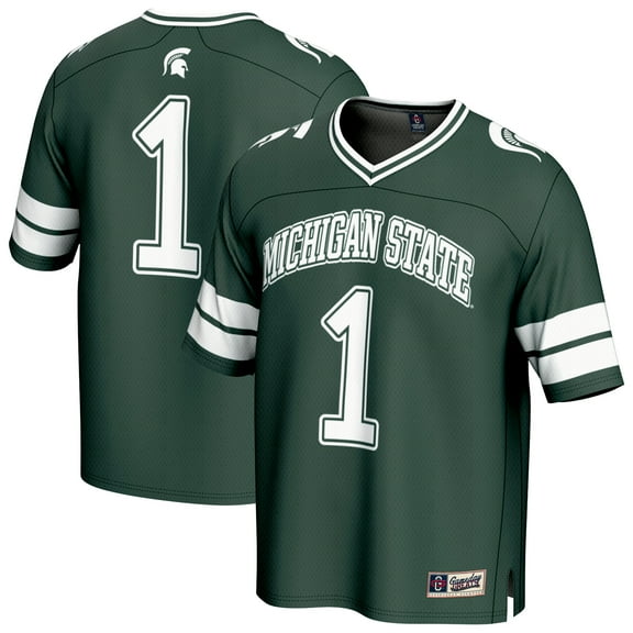 Unisex GameDay Greats #1 Green Michigan State Spartans Lightweight Collegiate Football Fashion Jersey