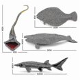 thumbnail image 4 of 4pc Sea Animals Toy Simulation Ocean Whale Pvc Model Figures Kids Education Gift Banmo, 4 of 4