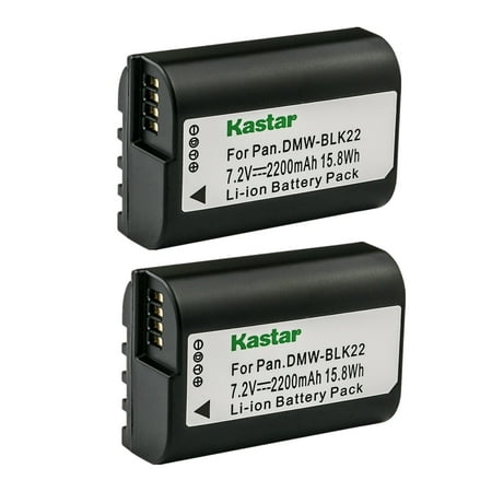 Image of Kastar 2-Pack DMW-BLK22 Battery Replacement for Panasonic Lumix GH5 II Mirrorless Digital Camera Lumix GH6 Mirrorless Digital Camera Lumix S5 II Mirrorless Camera Lumix S5 IIX Mirrorless Camera