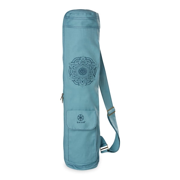 pockets light  Details about    Gaiam pink yoga mat bag with shoulder strap & string closure 