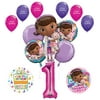 Doc McStuffins 1st Birthday Party Supplies and Balloon Bouquet Decorations