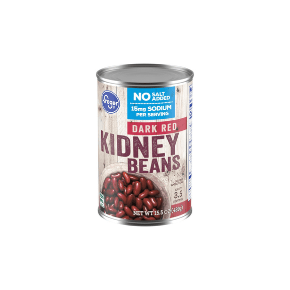 KR Dark Red No Salt Added Kidney Beans 15.5 oz