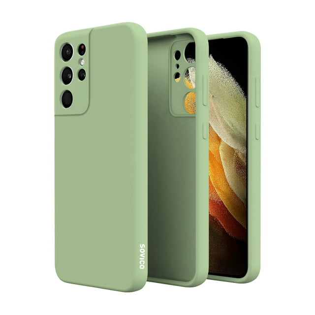 Funda de Protección para Samsung Galaxy S21 Ultra - Sovico - Silicón con Forro de Microfibra