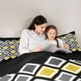 thumbnail image 5 of Castle Fairy Geometric Plaid Full Size Comforter Sets,Minimalist Checkered Bedding Sets, 5 of 8