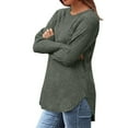thumbnail image 5 of yillto Long Sleeve Shirts for Women Tunic Tops Loose Dressy Crew Neck Pullover Basic Lightweight Sweaters, 5 of 7