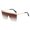 Gold frame gradient tea, variant on Fashion Square Sunglasses: Metal Frame, PC Lens, UV Protection for Travel and Everyday Wear