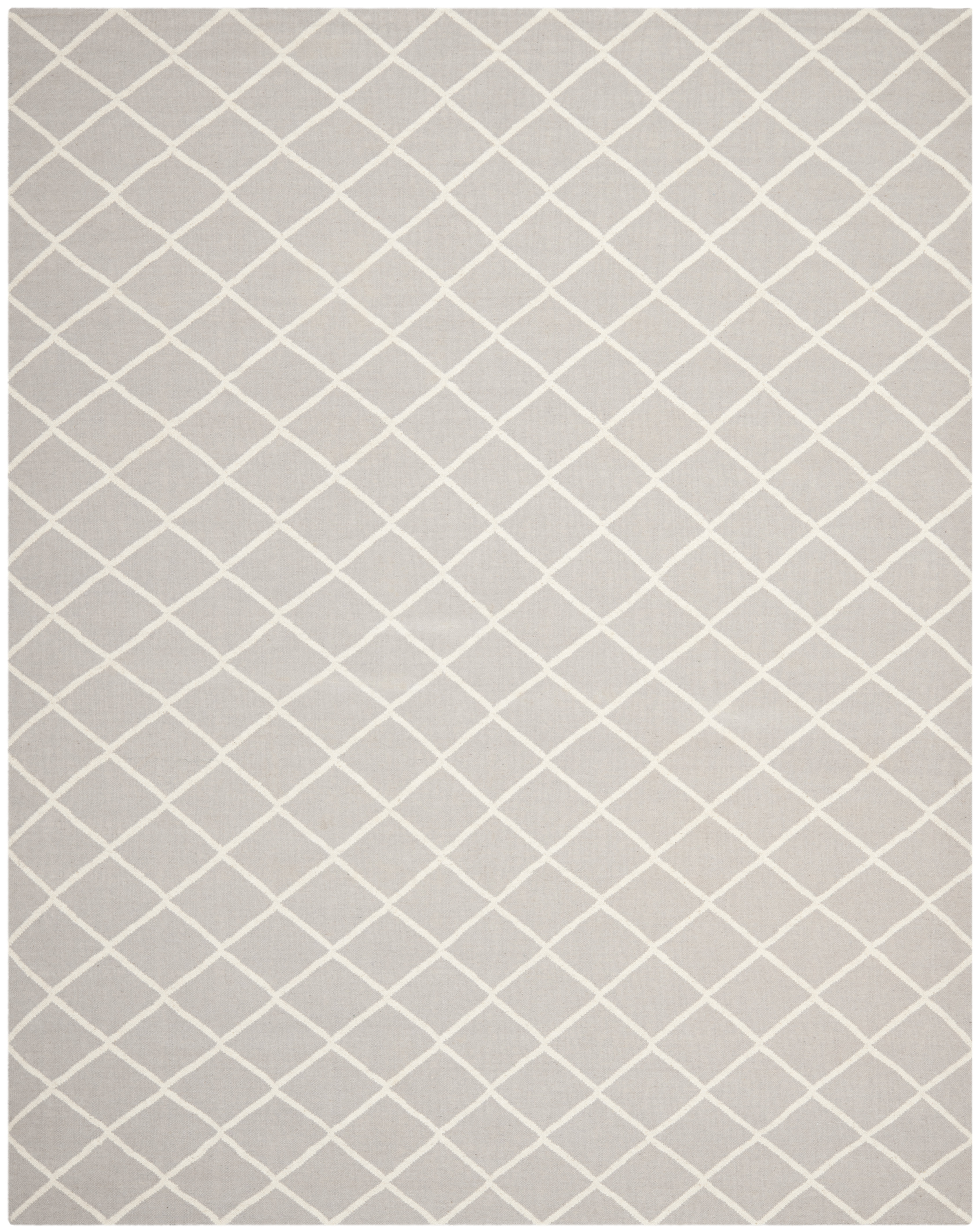 Safavieh Dhurries Victor Geometric Area Rug, Gray/Ivory, 9' x 12'
