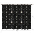 thumbnail image 5 of Black White Sun Moon Star Geometry Pattern Shower Curtain 84"x72" ,Bathroom Decorative Shower Curtains Set with 12 Hooks,Modern Waterproof Washable Shower Curtain, 5 of 6