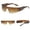 Brown, variant on Glasses Unisex Rimless Punk Style Sunglasses Tile Design Fashion Eye Colorful Eyewear for Everyday Wear