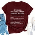 thumbnail image 2 of Babysbule Womens Shirts Women's Summer Fashion Loose Round Neck Letter Print Short Sleeve Top T-Shirt, 2 of 4