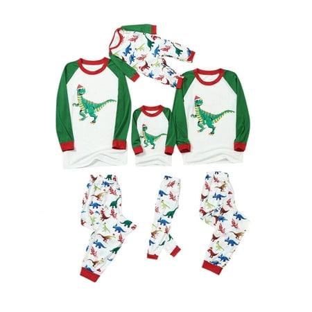 

Gwiyeopda Family Christmas Matching Sets Pajamas for Family Xmas Dinosaur Sleepwear Set