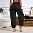 thumbnail image 5 of Oiangi Women's Workout Yoga Pants with Pockets High Waist Stretchy Athletic Pant Fall Comfy Basic Trousers Black 3XL, 5 of 8