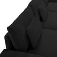 thumbnail image 6 of 113" Modern L-Shaped Modular Sectional Sofa, Cloud Couch with Chaise Lounge, Sleeper Comfy Upholstered Deep Seat Sofa for Living Room, Apartment Furniture Sets, Easy Assembly, Black, 6 of 9