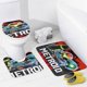 thumbnail image 4 of Metroid Dread-theme 4-Piece Shower Curtain Set with Rugs, Waterproof Bathroom Decor Set Includes Bath Mat, U-Shaped Rug, Toilet Lid Cover and Curtain with Hooks, 4 of 6