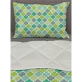 thumbnail image 3 of Teal Comforter & Sham Bedding Set, Traditional Moroccan Cultural Pattern Trellis Quatrefoil Motif in Vibrant Colors Retro, 3 pcs Duvet Set Microfiber Filling Quilt, 5 Sizes, Multicolor, by Ambesonne, 3 of 4