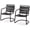 Black, variant on MELLCOM 3 Piece Patio Set, Small Patio Furniture Set - 2 C-Spring Metal Chairs with Round Side Table, Outdoor Bistro Set for Balcony, Front Porch, Poolside, Garden, Deck, Yellow