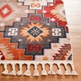 thumbnail image 3 of Safavieh Farmhouse Marais Geometric Area Rug, Gray/Red, 9' x 12', 3 of 11