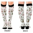 thumbnail image 4 of FORMRS Womens Knee High Socks Casual Long Thick Travel Daily Wear, 1 Pair, Green Nordic Christmas, 4 of 6