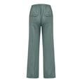 thumbnail image 5 of Zimjoy Men's Cotton Linen Pants Oversized Loose Straight Leg Pants Textured Drawstring Summer Beach Trousers with Large Pockets,Mint Green S, 5 of 6