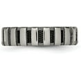 thumbnail image 4 of Chisel Titanium Polished with Black IP-plated Wire 6.2mm Band - Ring Size 6.0, 4 of 8